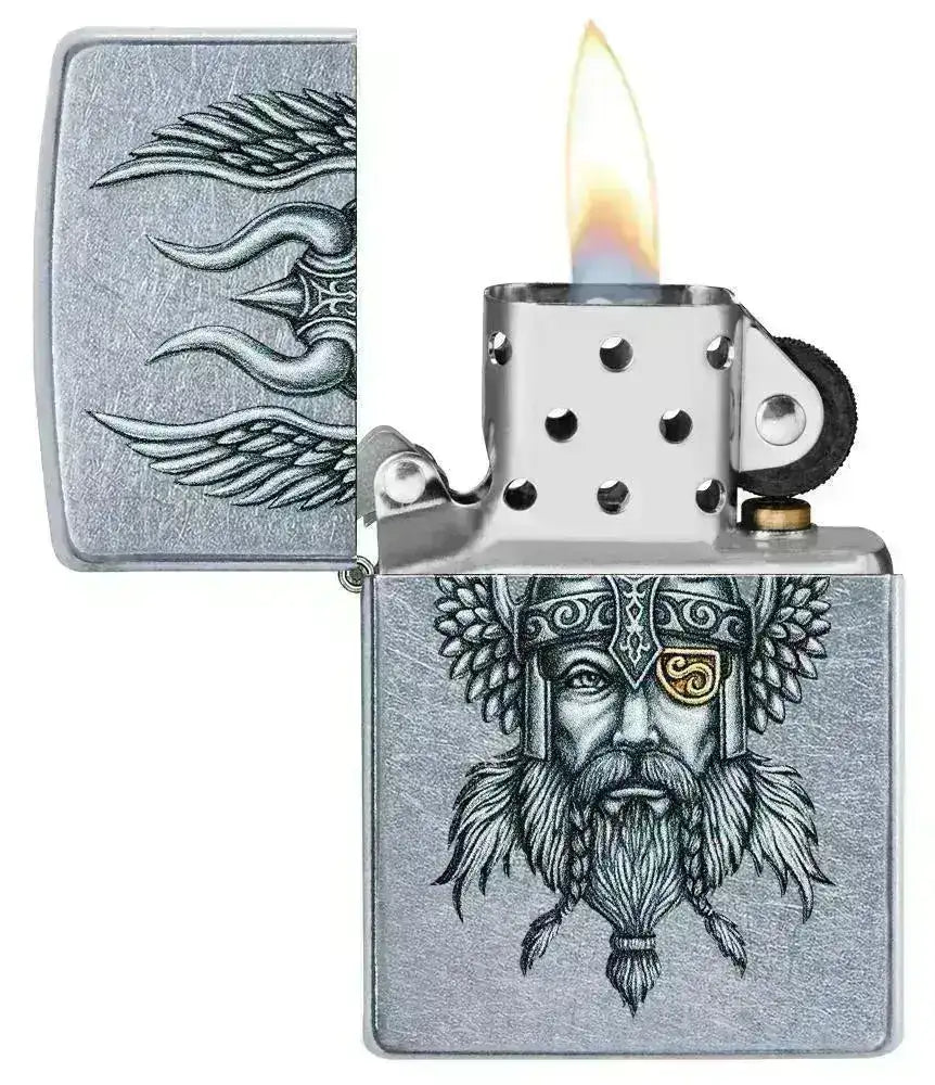 Zippo Lighter - Viking Warrior Design - Game-On.no