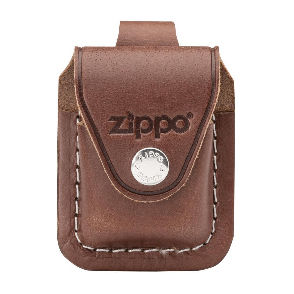 Zippo - Orginal Zippo Holder med beltefeste i skinn - BROWN - gameon.eu